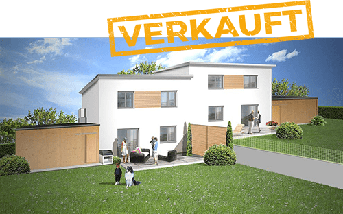 Doppelhäuser mit Verkauft-Stempel