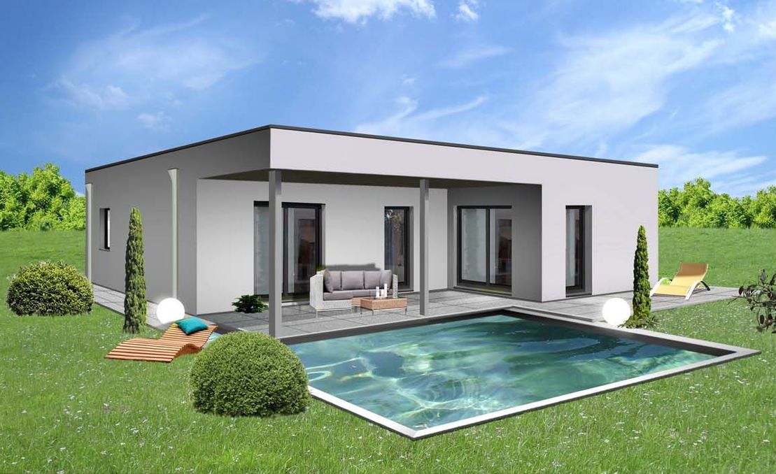 3D-Skizze Bungalow